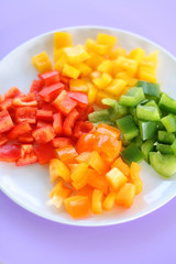 A plate of peppers
