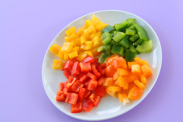 Plate of fresh peppers