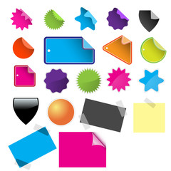 glossy and colorful sale tag stickers