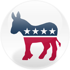 Democrat Round Button - 6964326