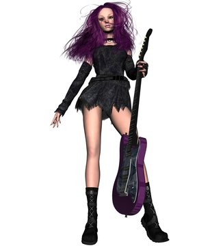 Goth Girl Guitarist - 2