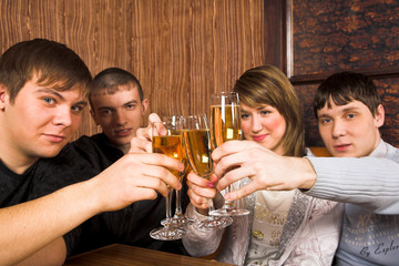 young people at the restaurant