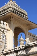 Obraz premium city palace,détails tourelles