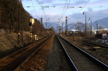 Naklejka premium zweigleisige Strecke