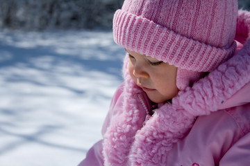 Young Girl in Snow