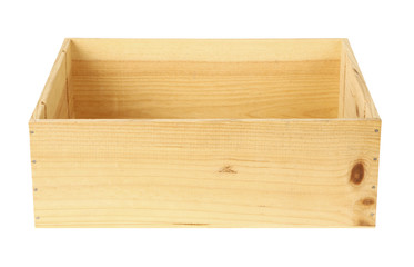 Wooden box isolated