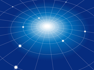 Network Grid of Concentric Circles Nodes