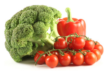 Vegetables on a white background