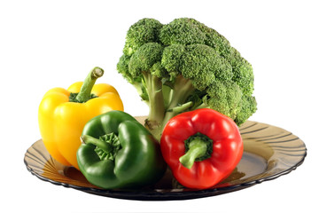 Vegetables on a plate.