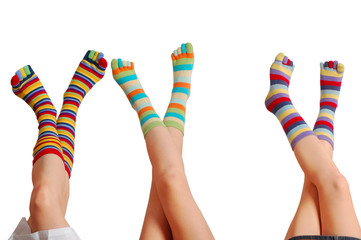 relax three baby, many colors of socks