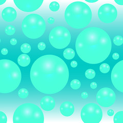 Water as seamless texture with abstract balls