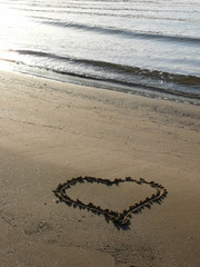 Cuore sulla sabbia