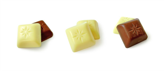 Black and white chocolate