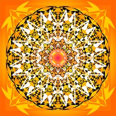 orange corel-mosaic