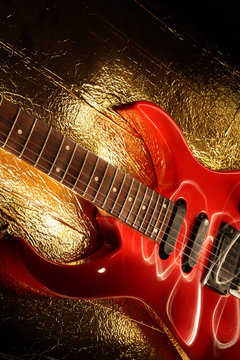 Abstract guitar music theme