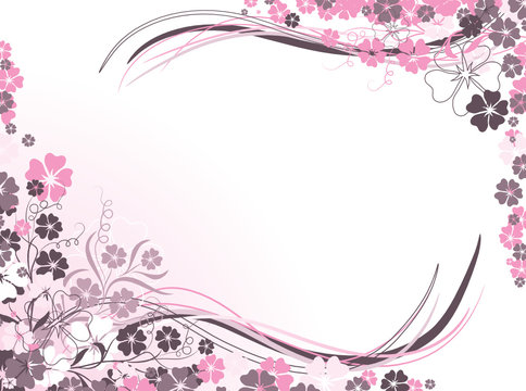 Floral background,  frame, vector illustration 