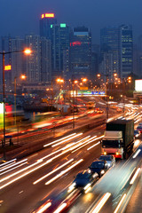 Fototapeta na wymiar Traffic jam w Hong Kongu