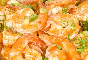 Stir Fried Shrimp with Chili Sauce and Scallion