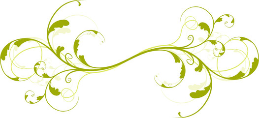 vector serie - flower arabesque on a green brown background - obrazy, fototapety, plakaty