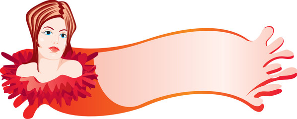 Beauty elegance girl banner