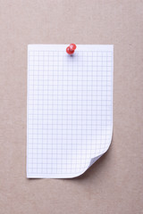close up of white note pad