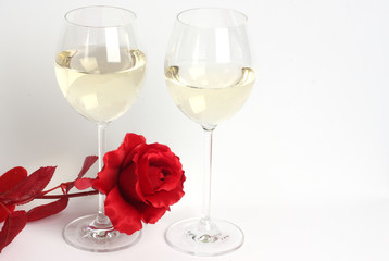 Wein und Rose