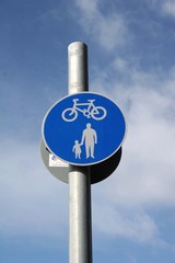 bicycle and pedestrian sign
