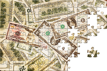 Puzzle with missing pieces