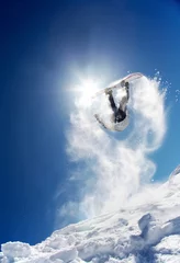 Abwaschbare Fototapete Wintersport Snowboard