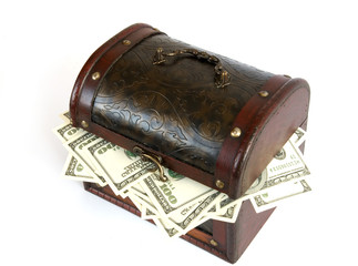 casket  with money