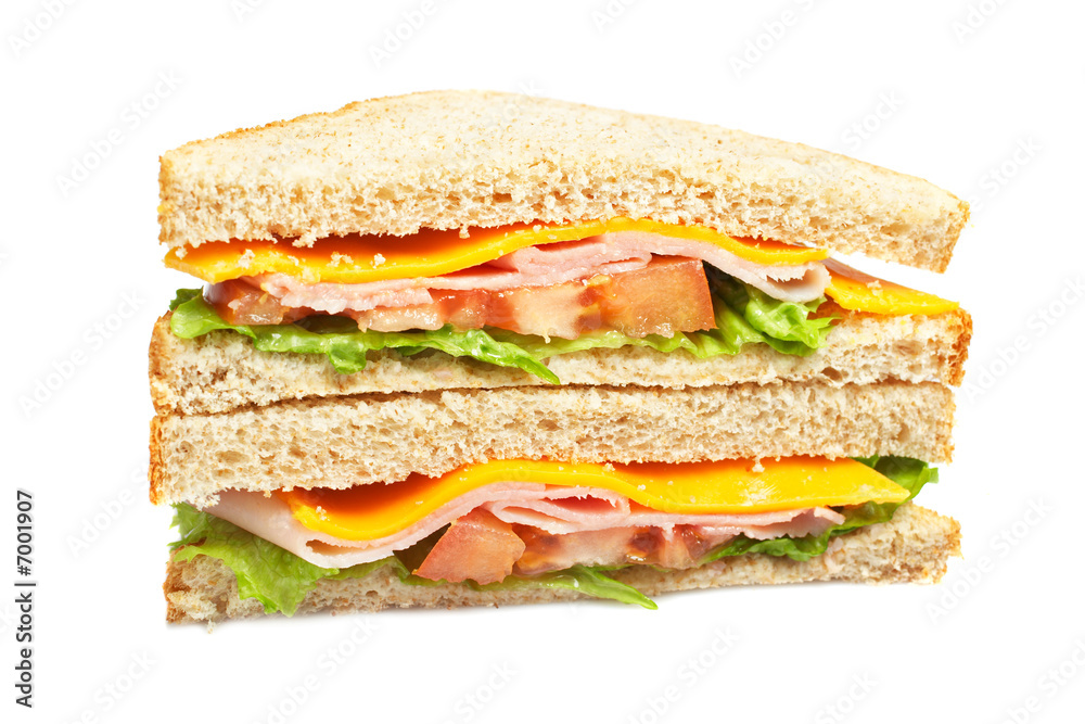 Poster healthy ham sandwich