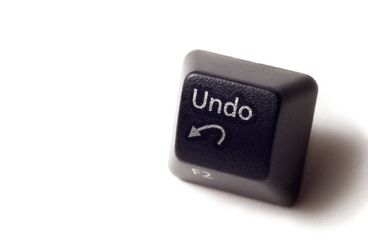 An undo button from computer keyboard.