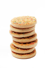 Cookies on white