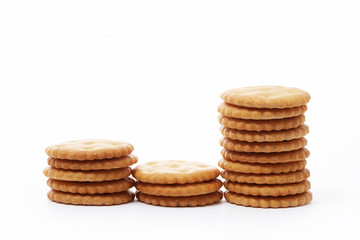 Fototapeta na wymiar Cookies on white