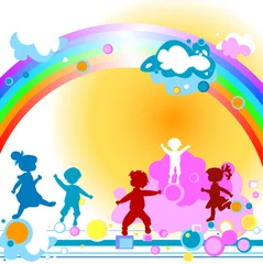  Kinderen en regenboog © dip