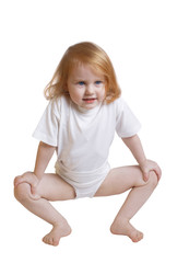 girl isolated on white