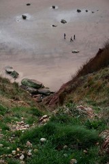 looking down from cliff