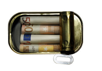 tin from  banknotes