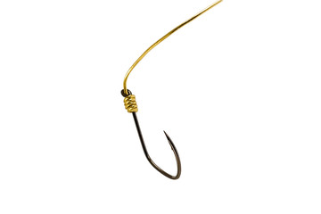 Fishing hook on golden rope