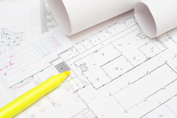 arhitectural construction documents of business centre