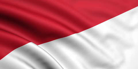 Flag Of Indonesia / Monaco - obrazy, fototapety, plakaty