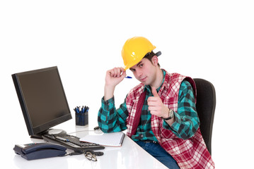 Construction supervisor office