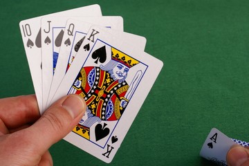 quinte flush royale à pique