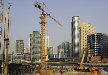 Fototapeta na wymiar Zjednoczone Emiraty Arabskie: Dubai konstrukcje