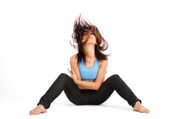 Fototapeta premium tossing her hair