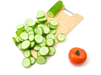 cucumber and tomato