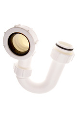 Plumbing pipework isolated on white background