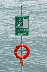 cartello segnaletica di salvataggio