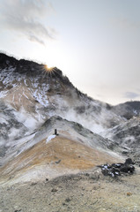 Hotspring in Noboribetsu, Jigokudani, Hokkaido Japan