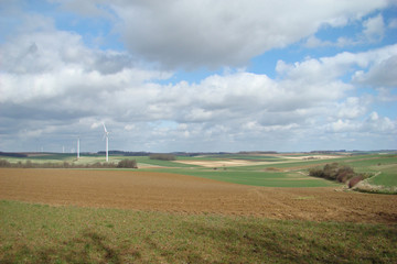 Parc d'éoliennes dans l'Aisne,Picardie